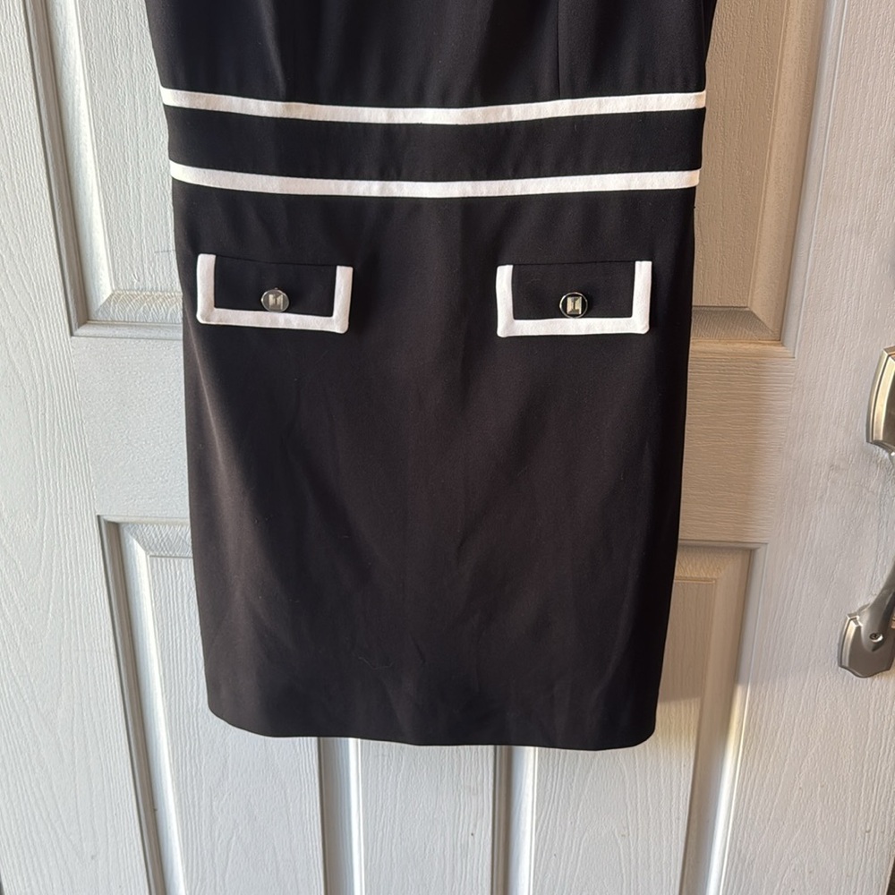 Karl Lagerfeld Black Sleeveless Sheath Mini Dress - Picture 3 of 5